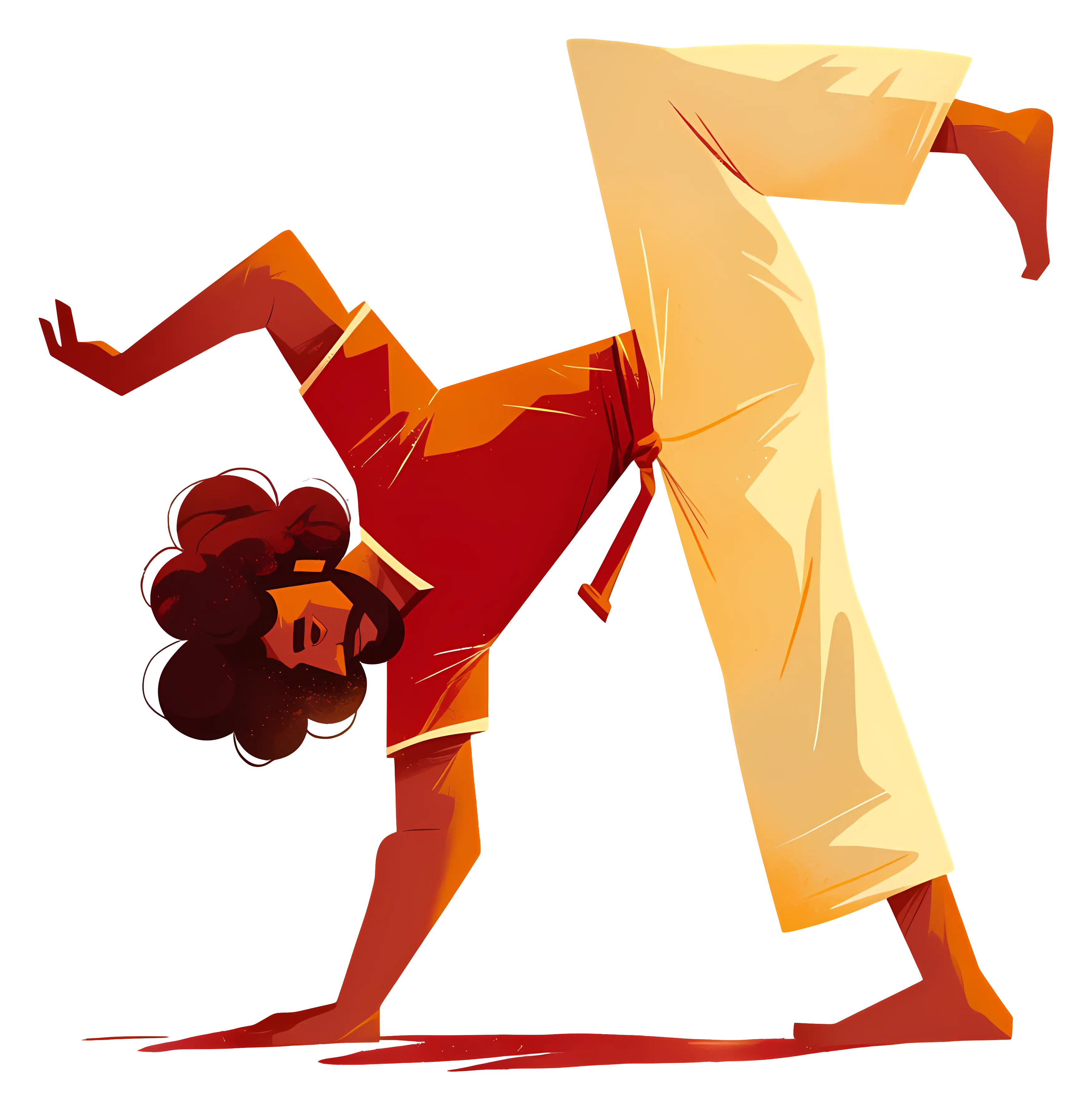 Capoeira Dancer in Motion