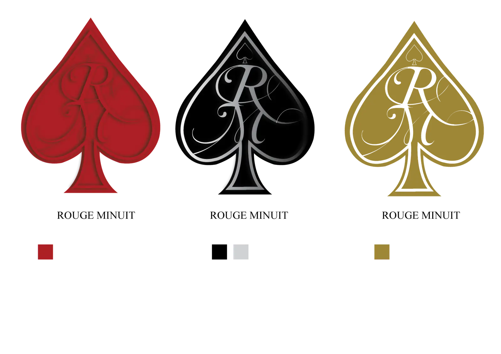 Stylized Spade Symbols