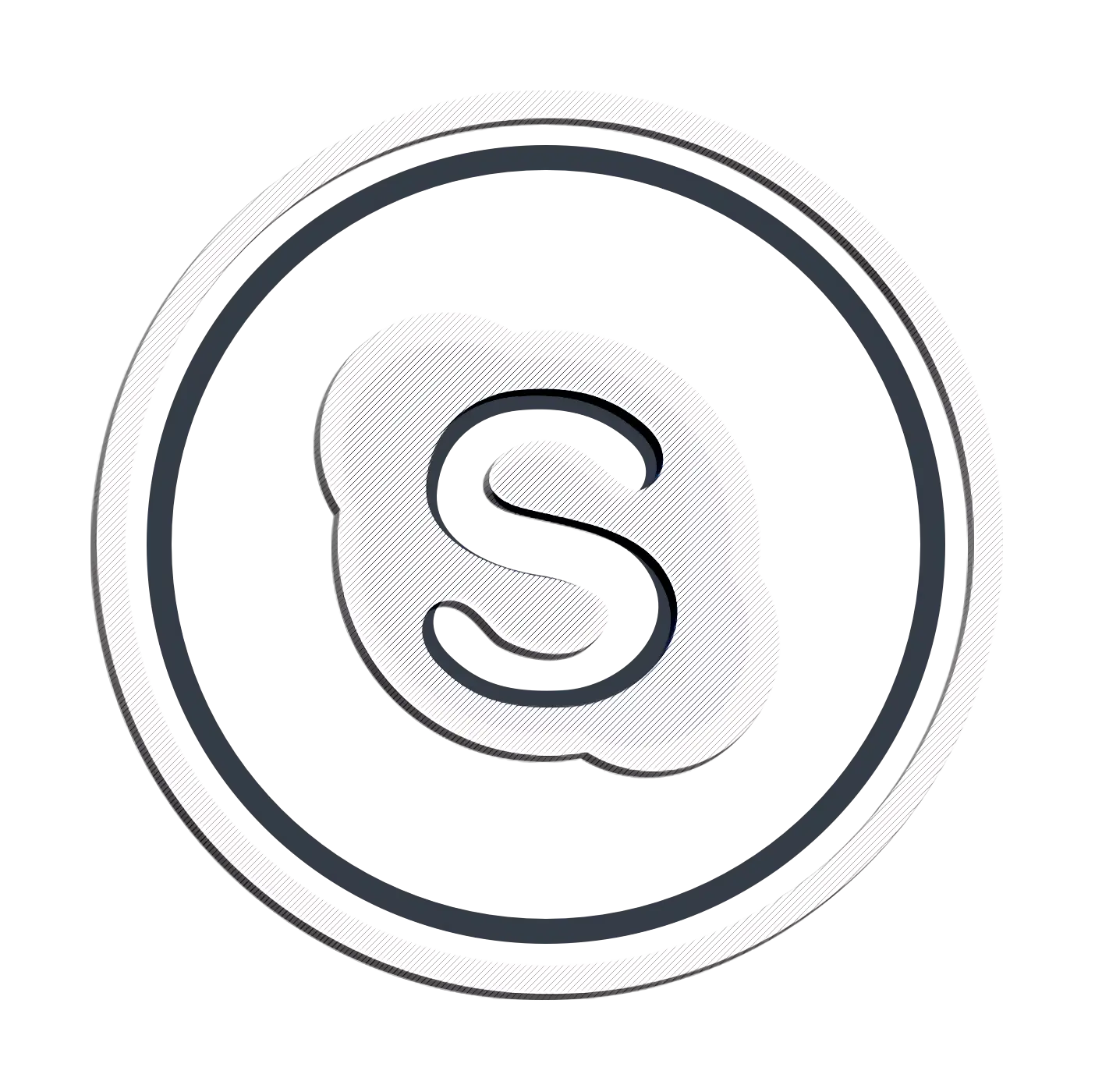 Skype Logo Icon in Circular Design