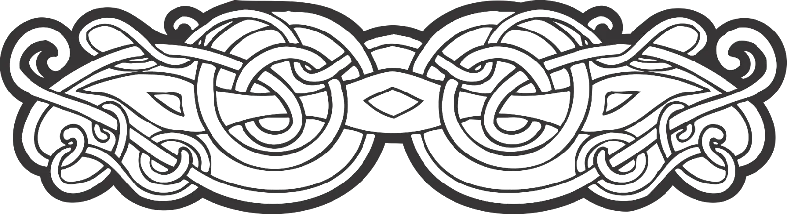 Black Celtic Knot Decorative Pattern