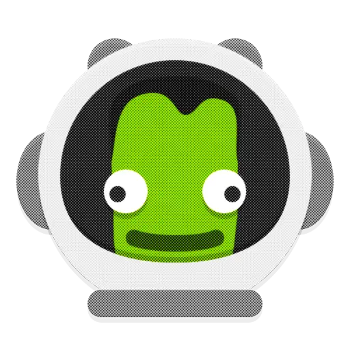 Cartoon Green Alien in Astronaut Helmet