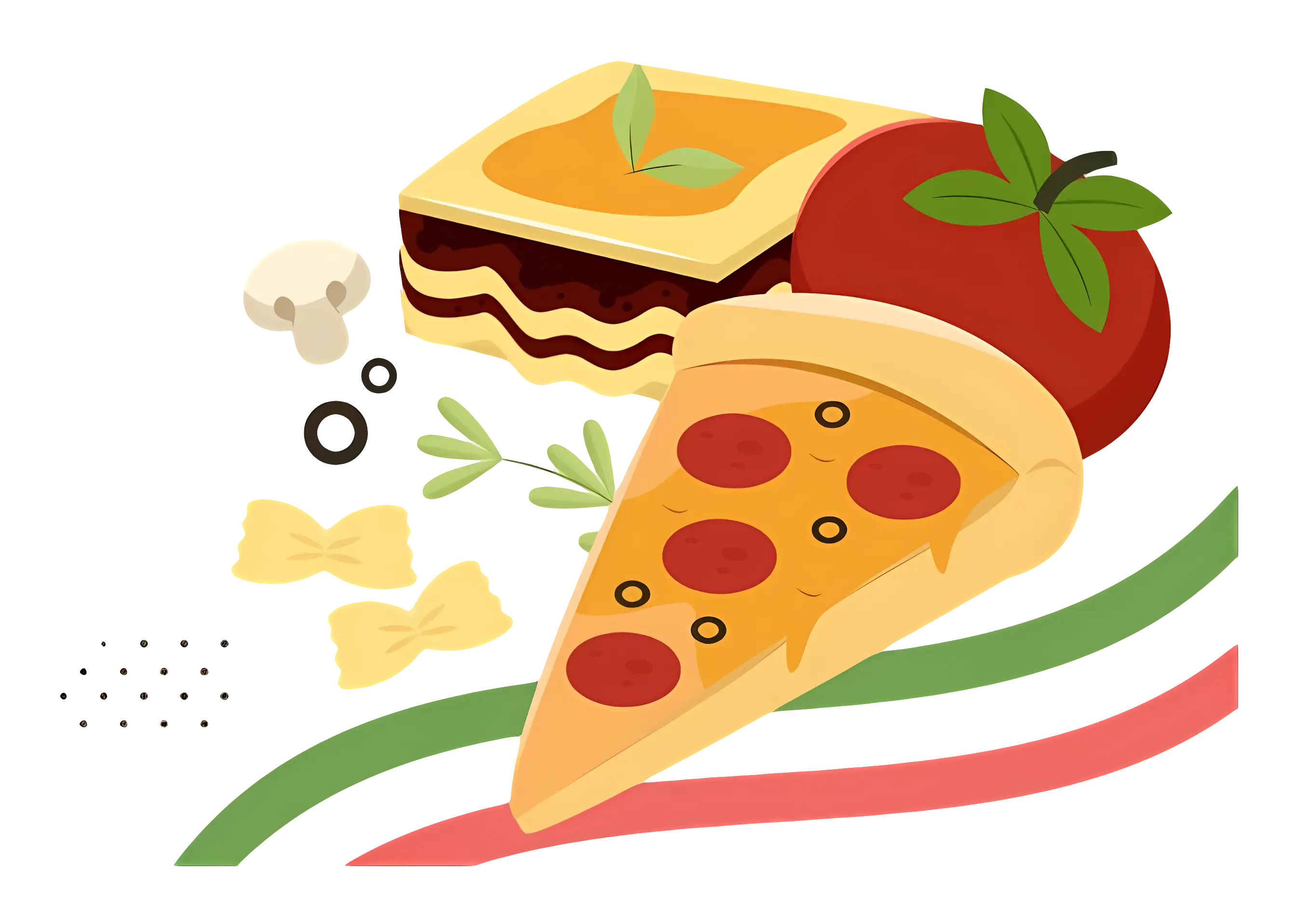 Delicious Slice of Pizza with Italian Cuisine