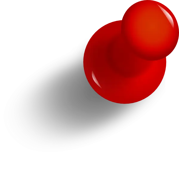 Red Pushpin for Bulletin Boards