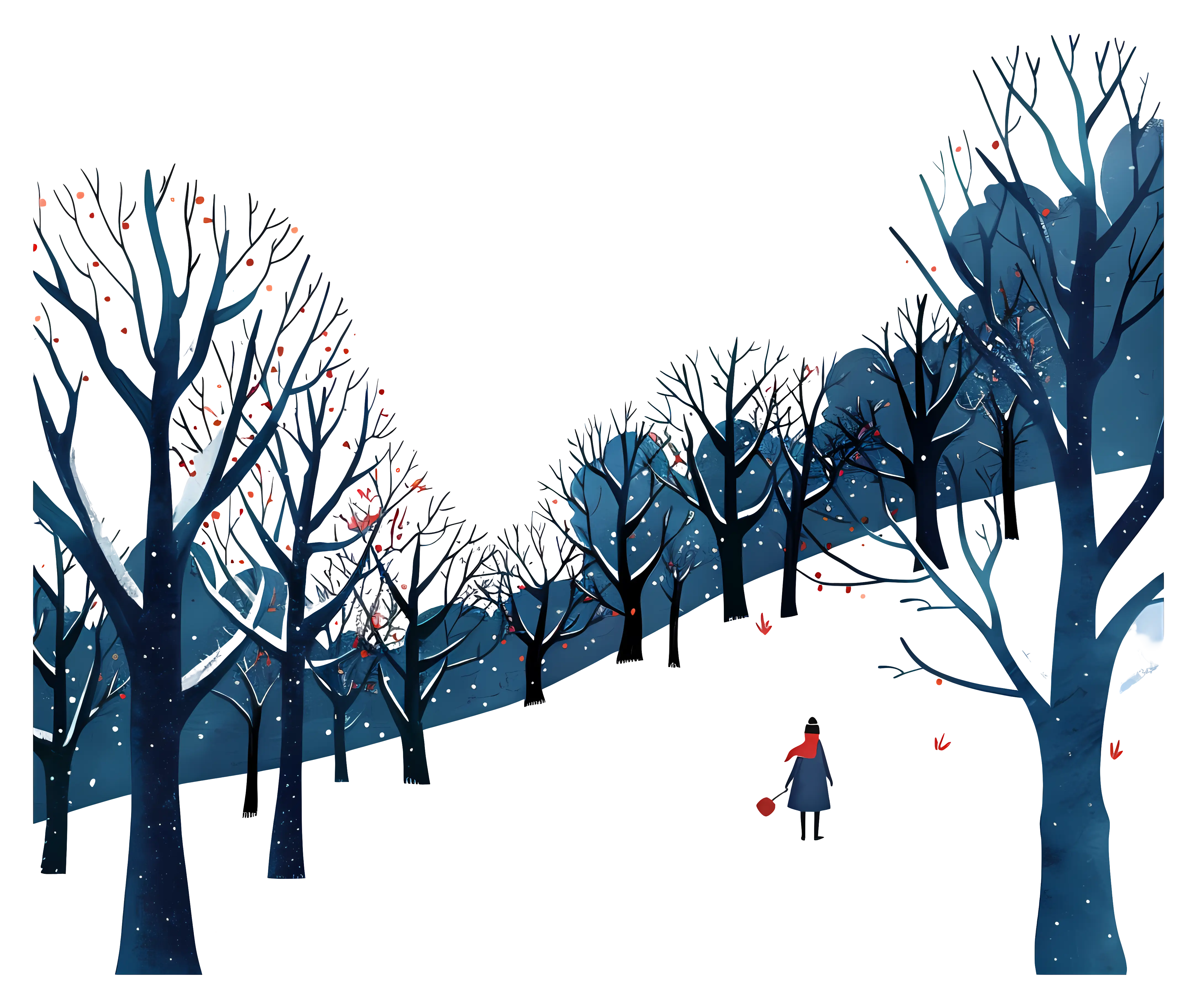 Snowy Winter Forest Scene