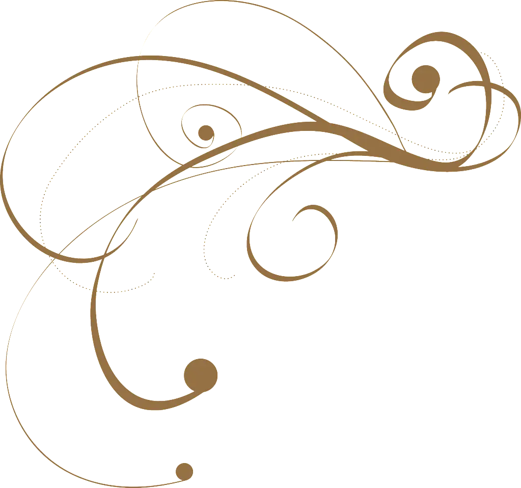 Brown Decorative Swirls and Flourishes
