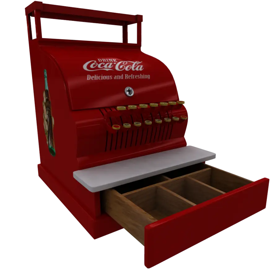 Vintage Coca-Cola Branded Cash Register