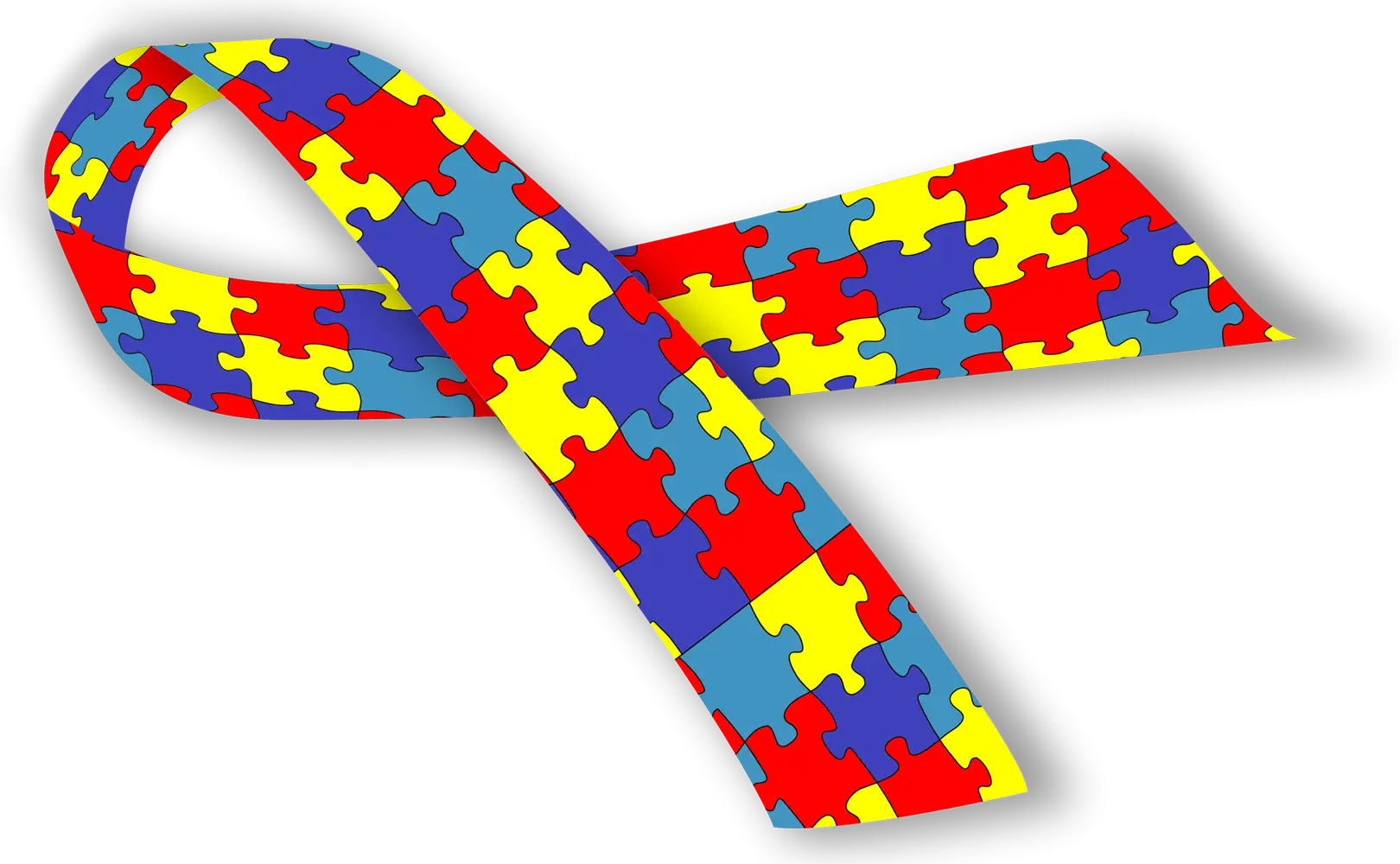 Autism Awareness Puzzle Ribbon Symbol