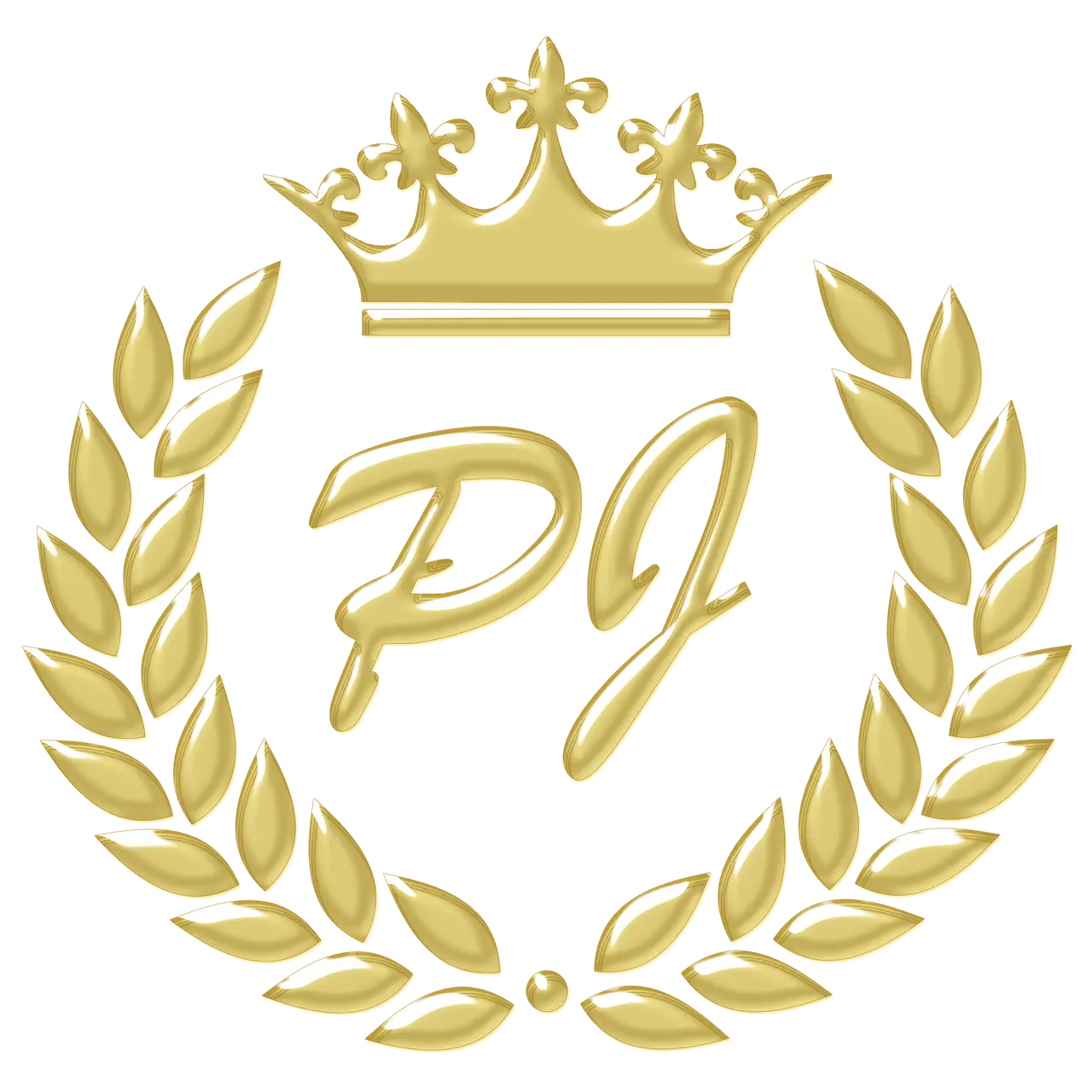 Golden Crown Emblem with Initials