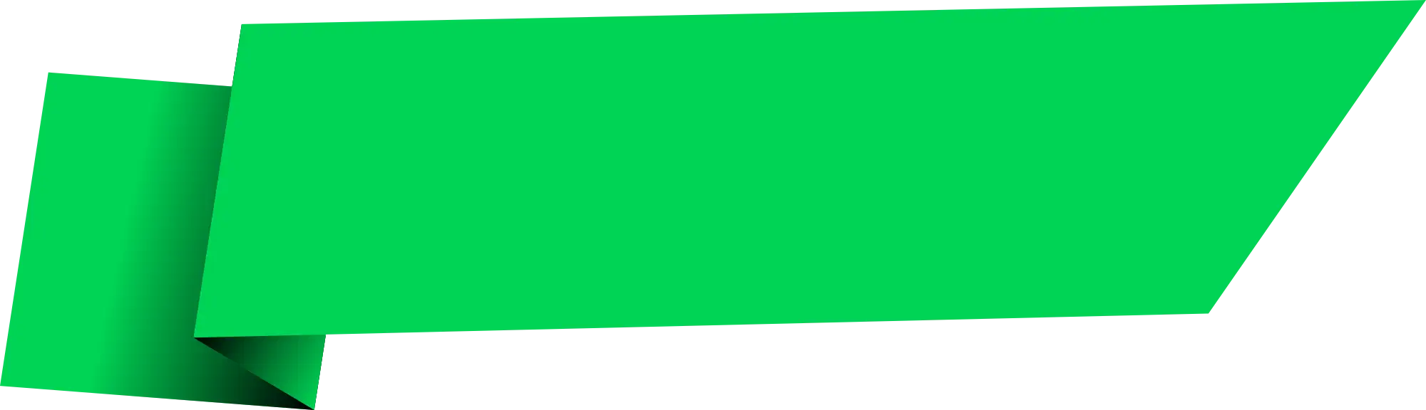 Green Ribbon Banner for Graphic Designs