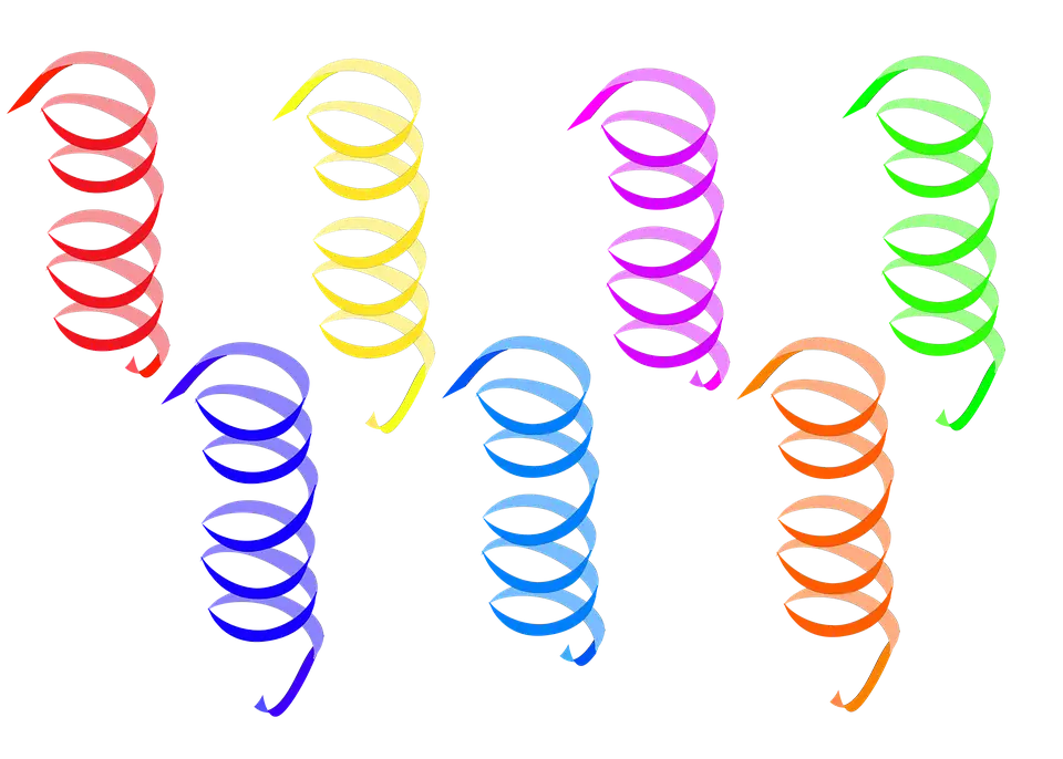 Colorful Spiral Streamers for Party Decoration