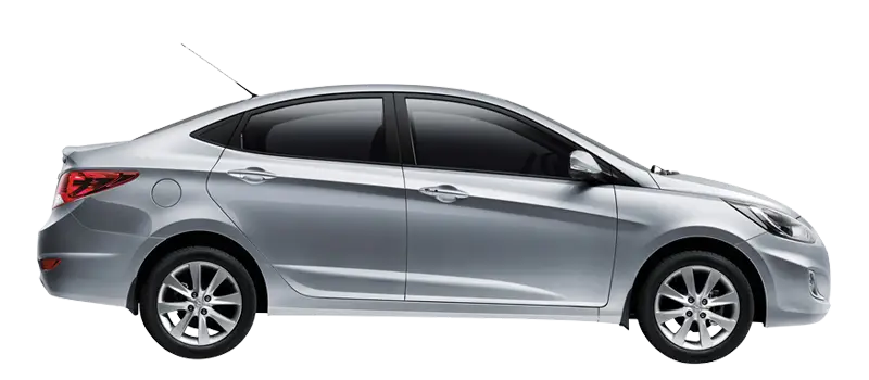 Silver Sedan Side View