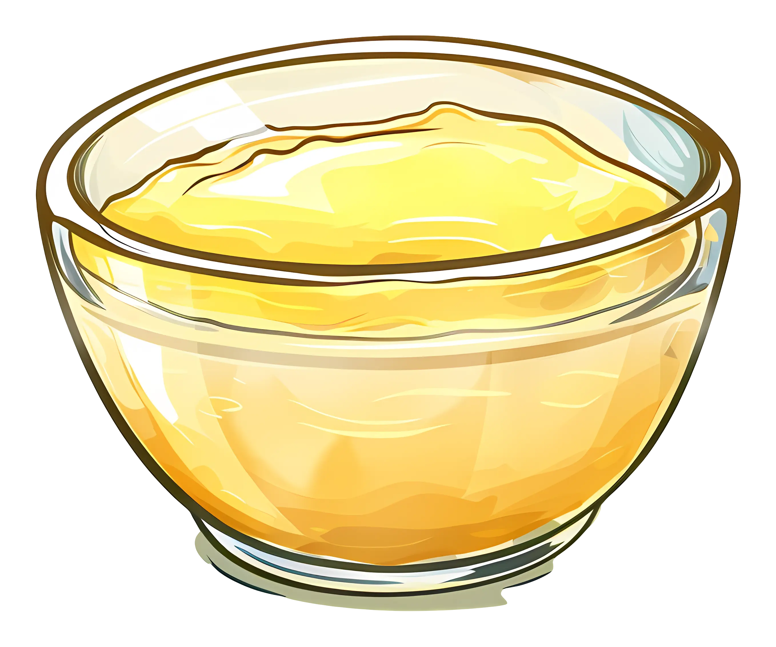 Glass Bowl Filled with Creamy Butter