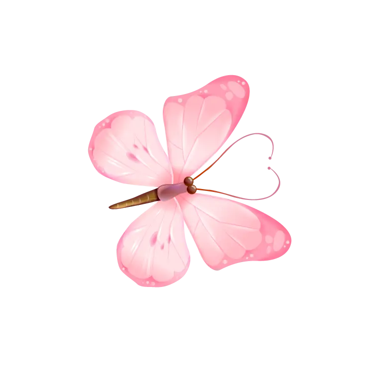 Pink Butterfly with Delicate Wings