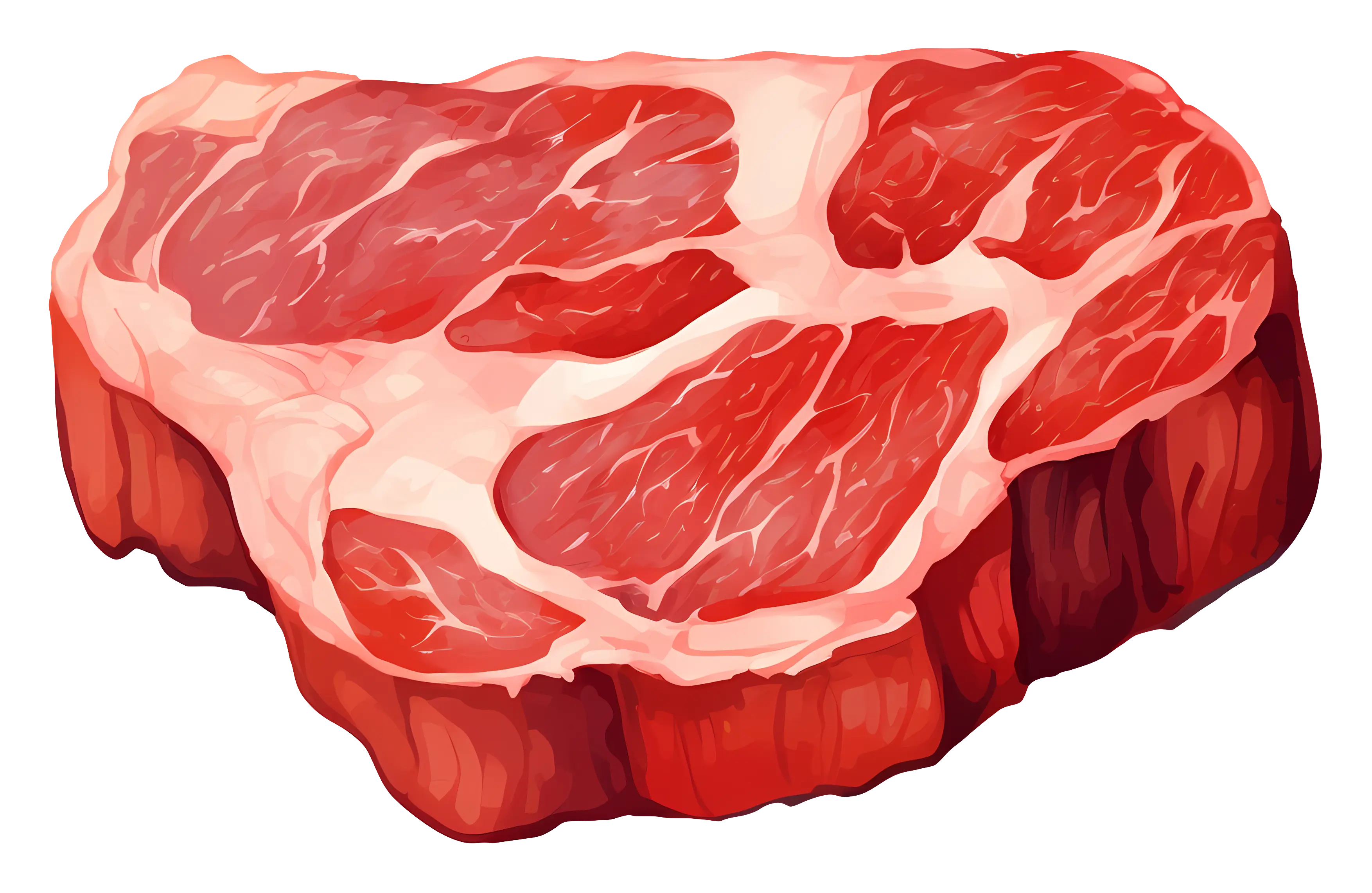 Raw Marbled Steak Meat