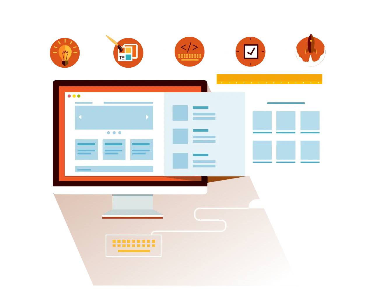 Illustration of Web Design Process
