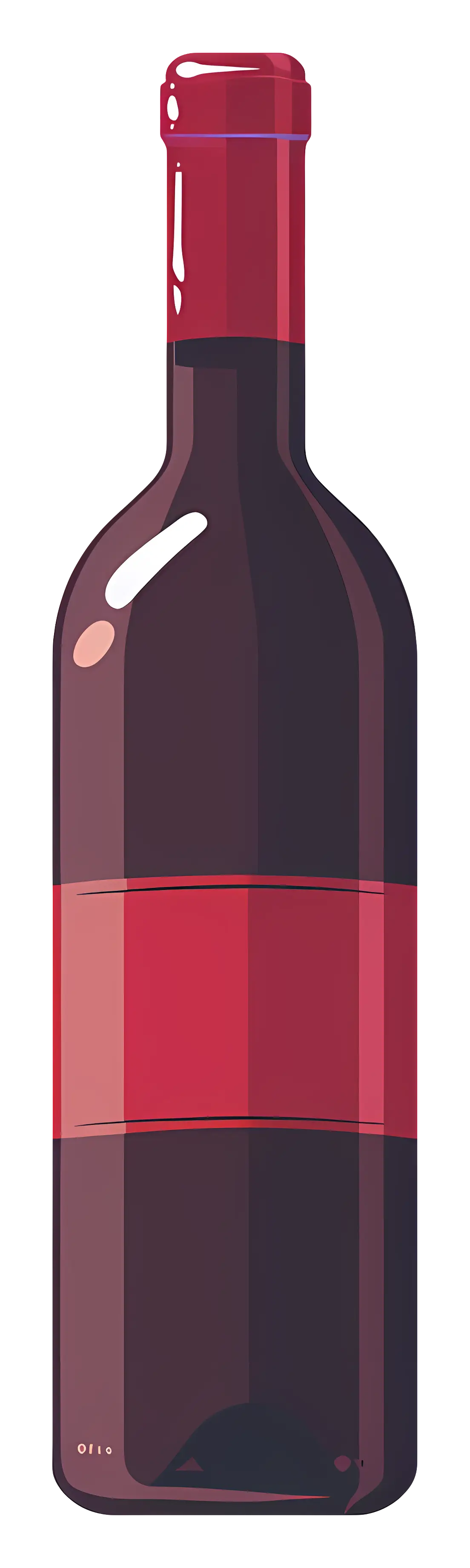 Red Wine Bottle Illustration