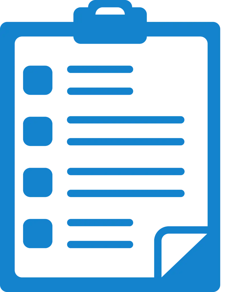Blue Clipboard Icon for Task Management