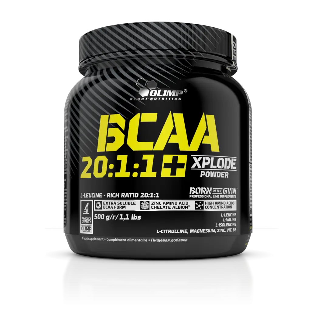 Yellow and Black BCAA Powder for Muscle Recovery