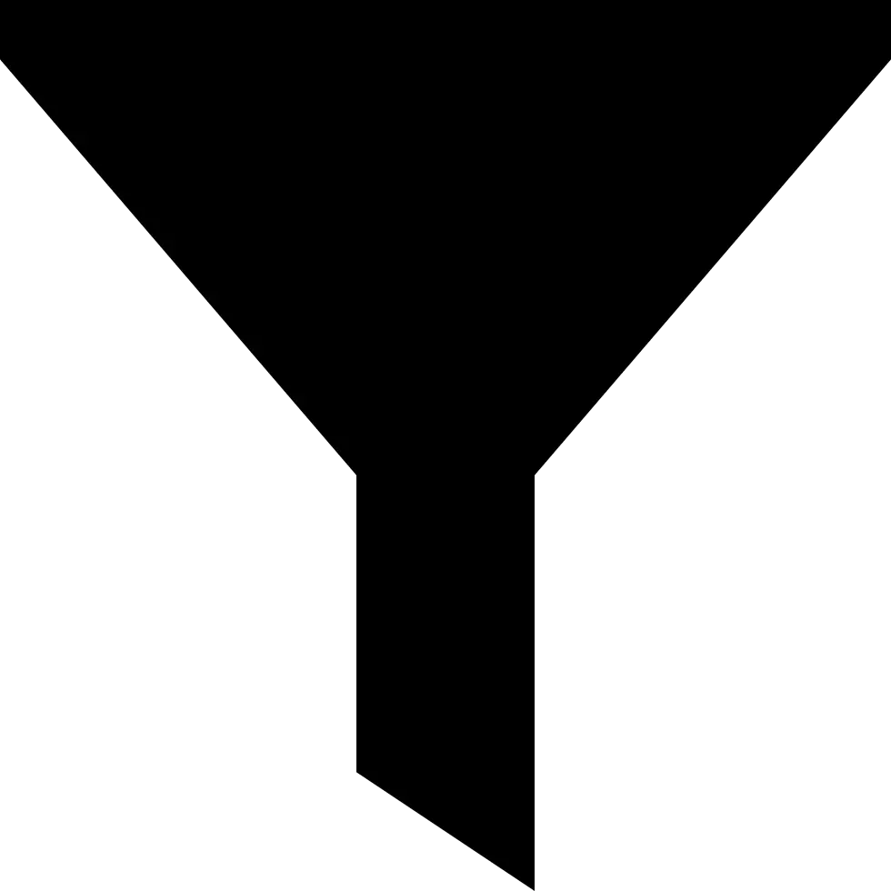 Black Funnel Icon for Filtering Concepts