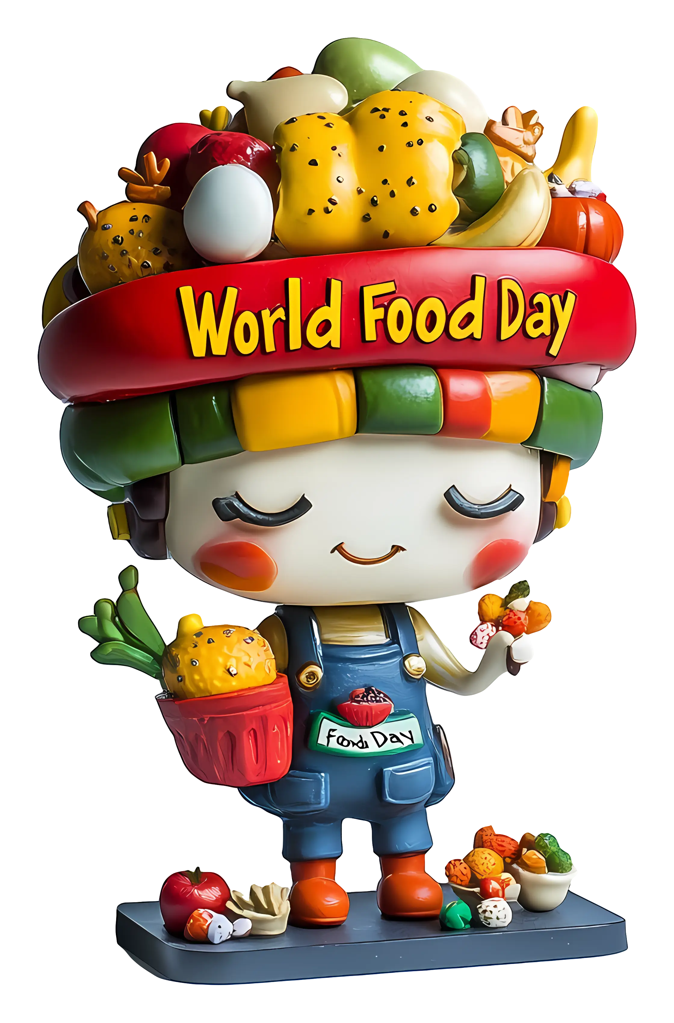 World Food Day Cartoon Character