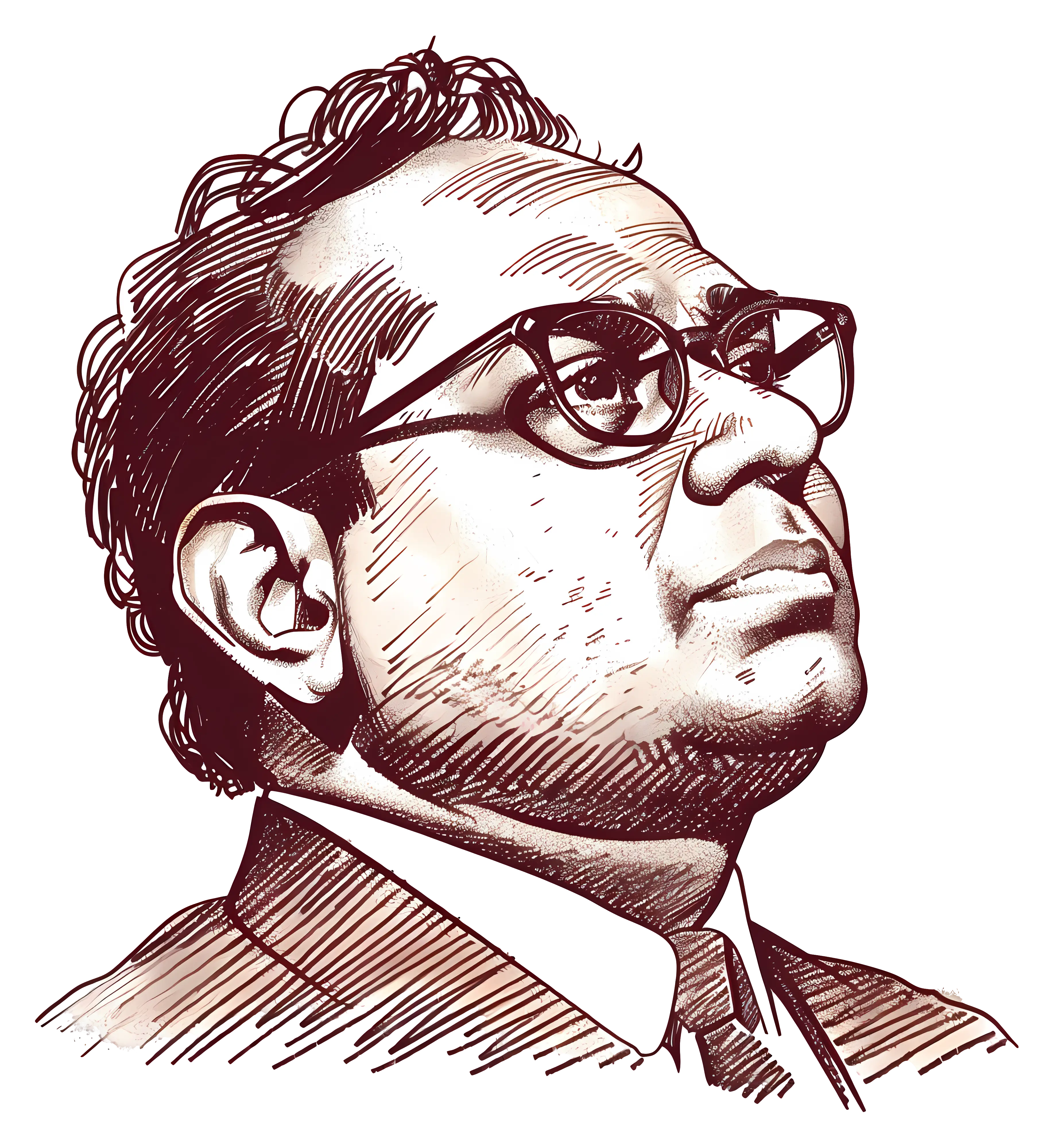 Serious Man with Glasses