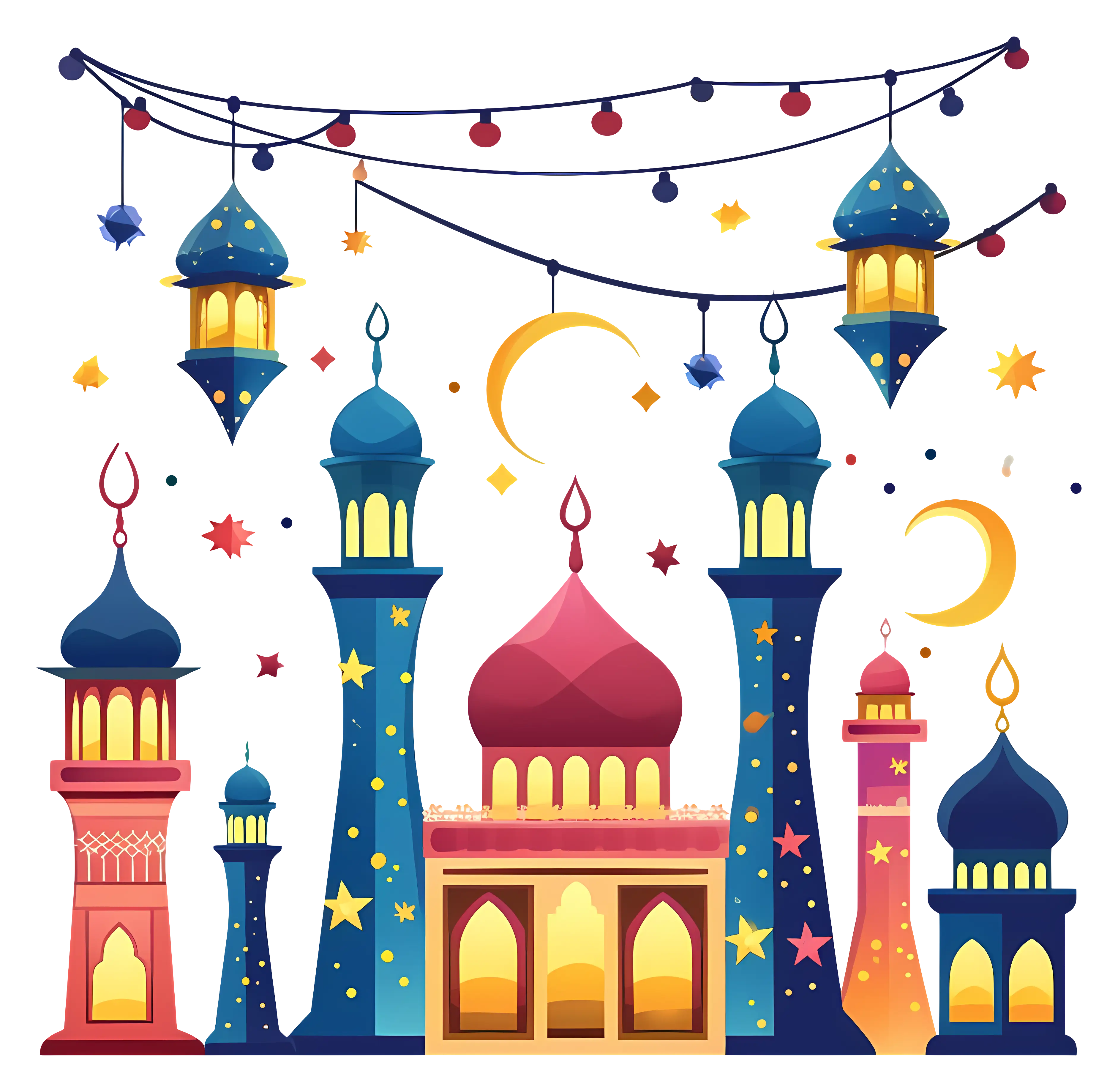 Decorative Islamic Festival Mosque Design