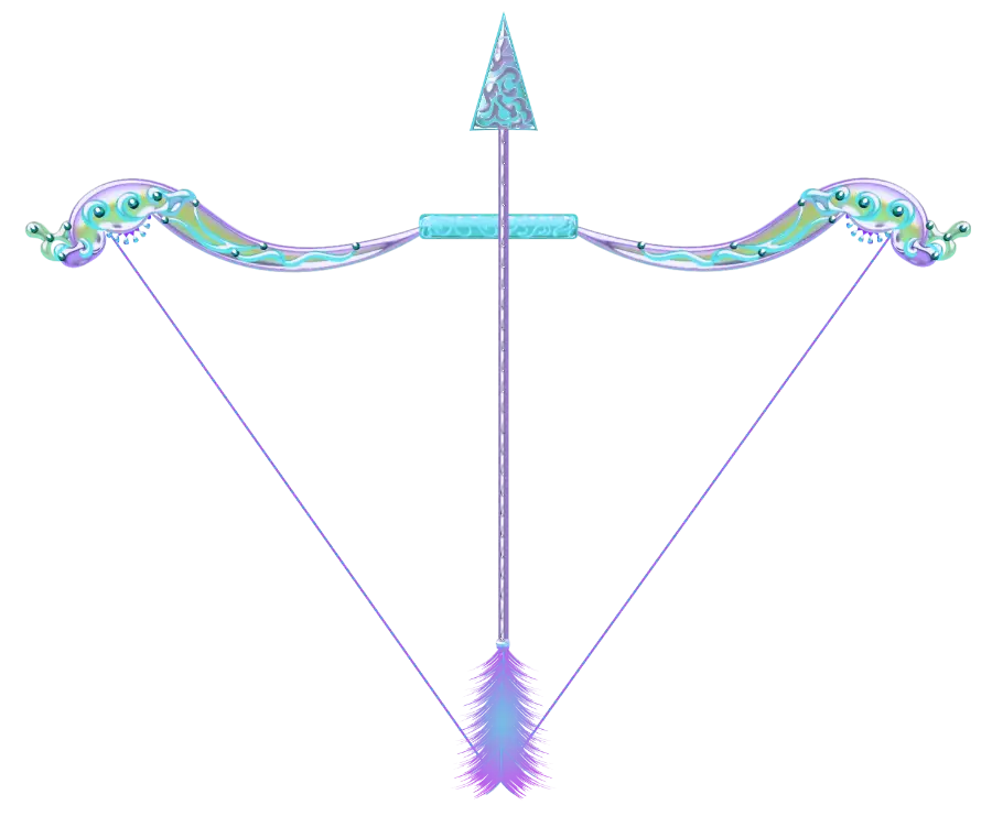Colorful Decorative Bow and Arrow