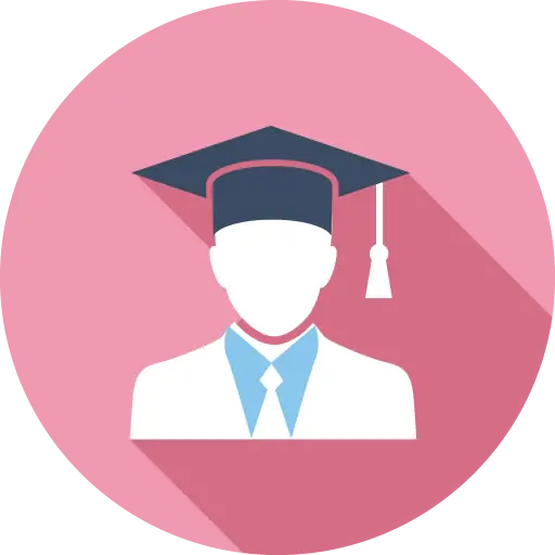 Symbol of a Graduate with Cap and Gown