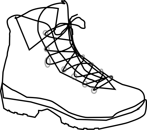 Outline of a Hiking Boot