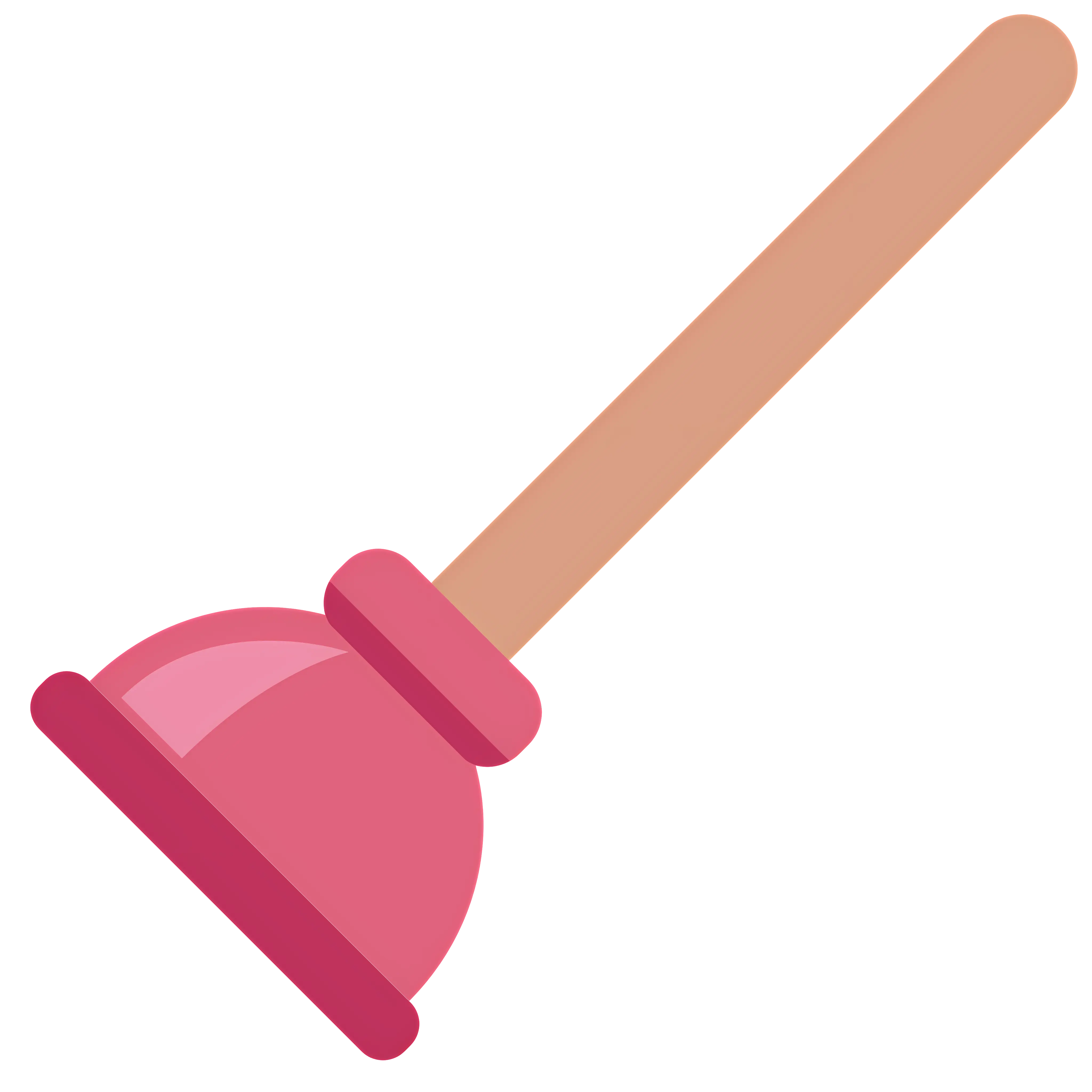 Pink Plunger Cartoon Illustration