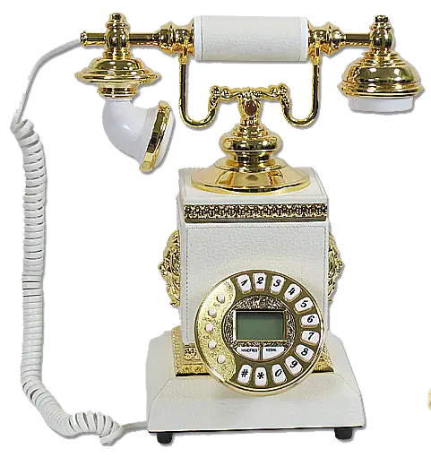 Antique Telephone with Gold Details