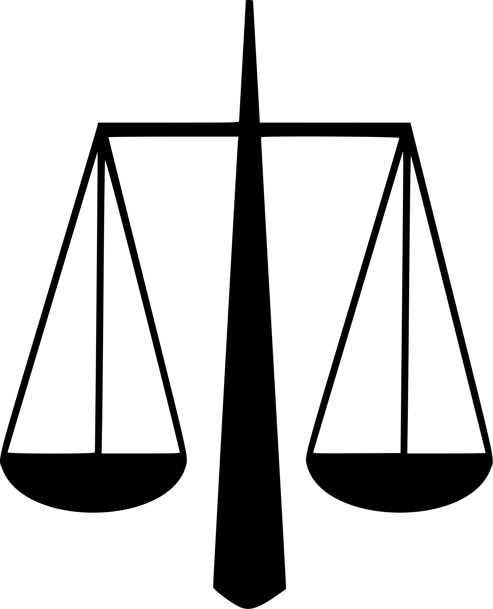 Black Balance Scale Icon for Legal Representation
