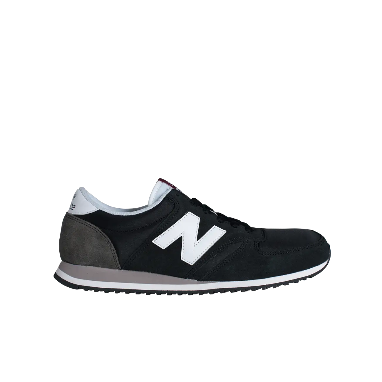 Black Sports Shoe with White Design