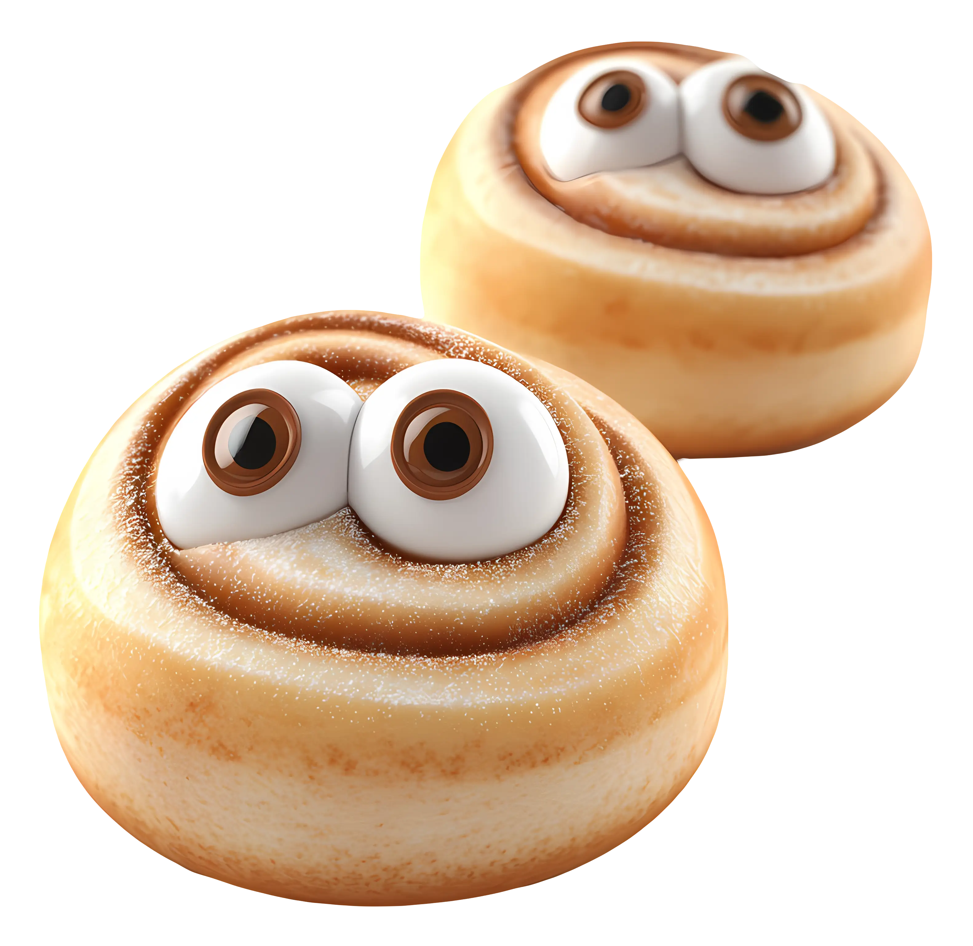 Cinnamon Rolls with Cute Eyes