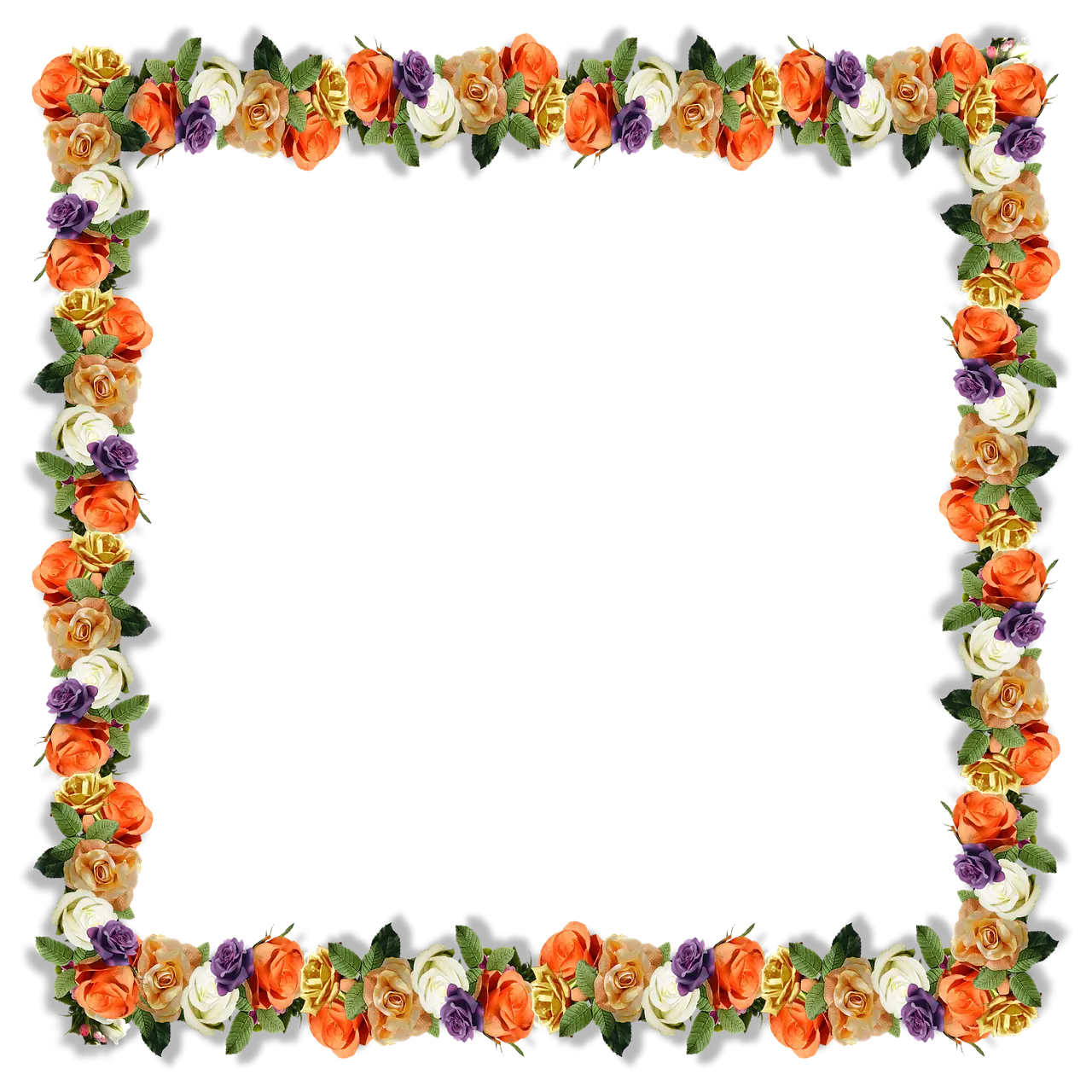 Colorful Floral Border Decoration