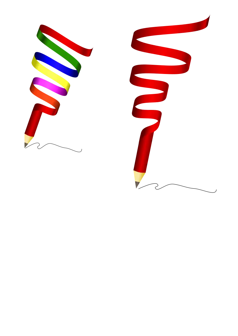 Colorful Red Pencils for Drawing