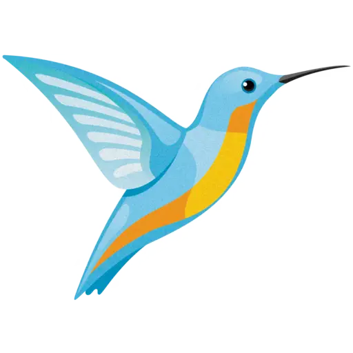 Blue Hummingbird Illustration in Motion