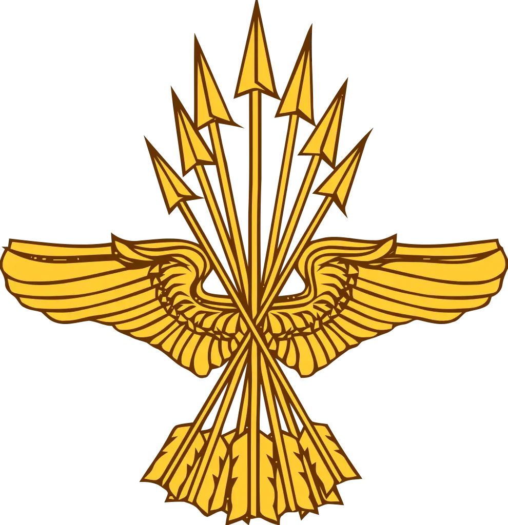 Golden Eagle Emblem with Arrows
