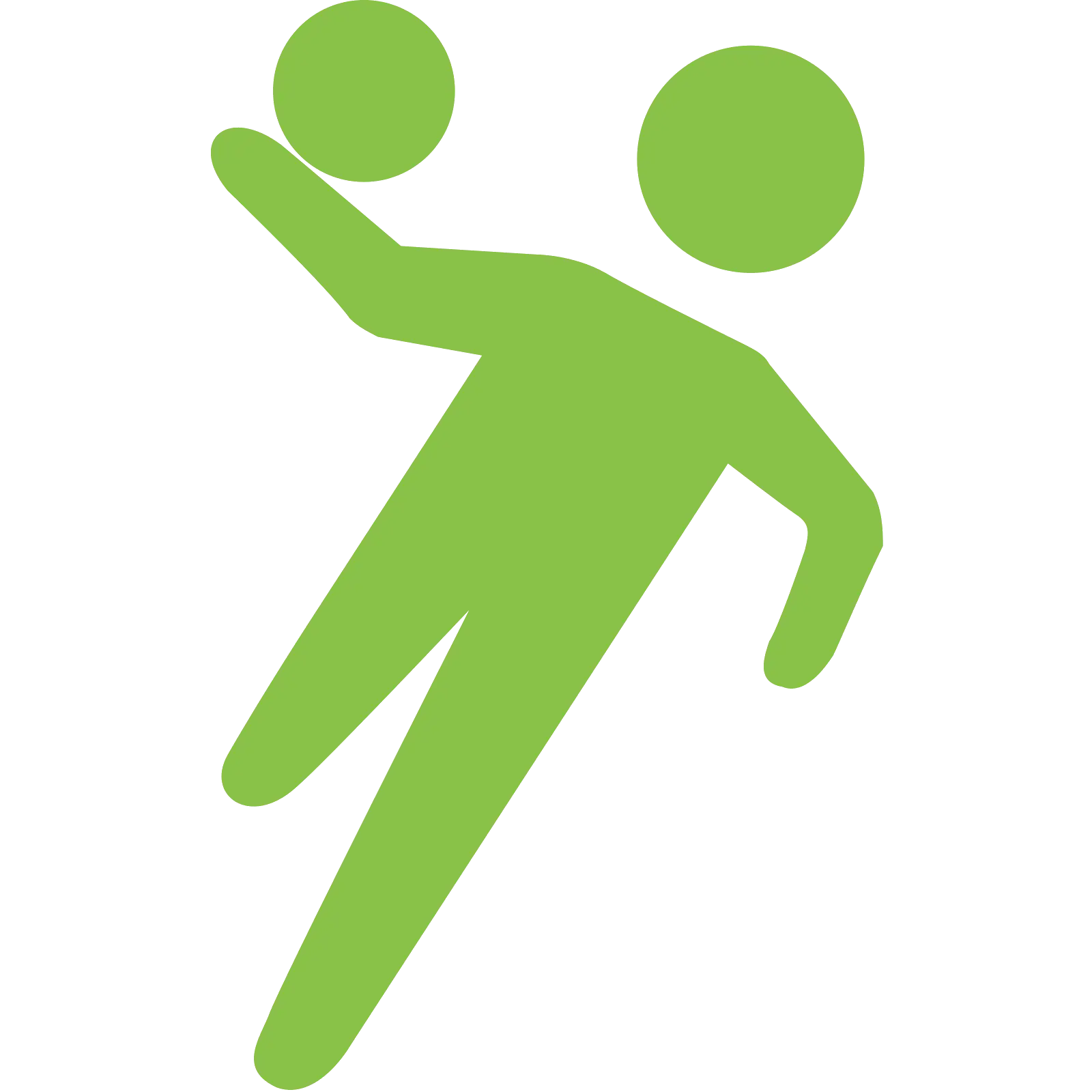 Green Handball Player Icon