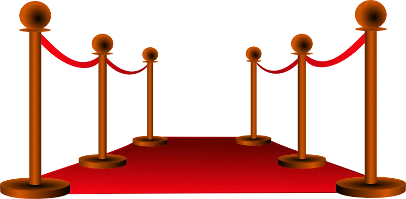 Red Carpet with Stanchions and Ropes
