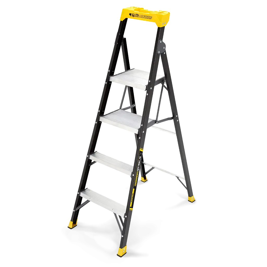 Yellow and Black Step Ladder