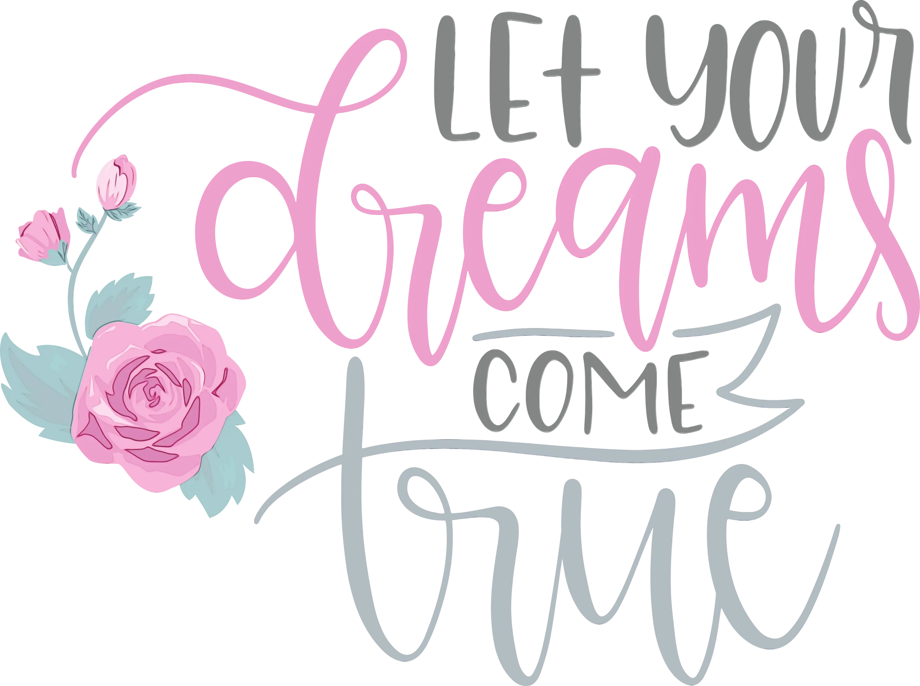 Inspirational &#039;Let Your Dreams Come True&#039; Floral Design