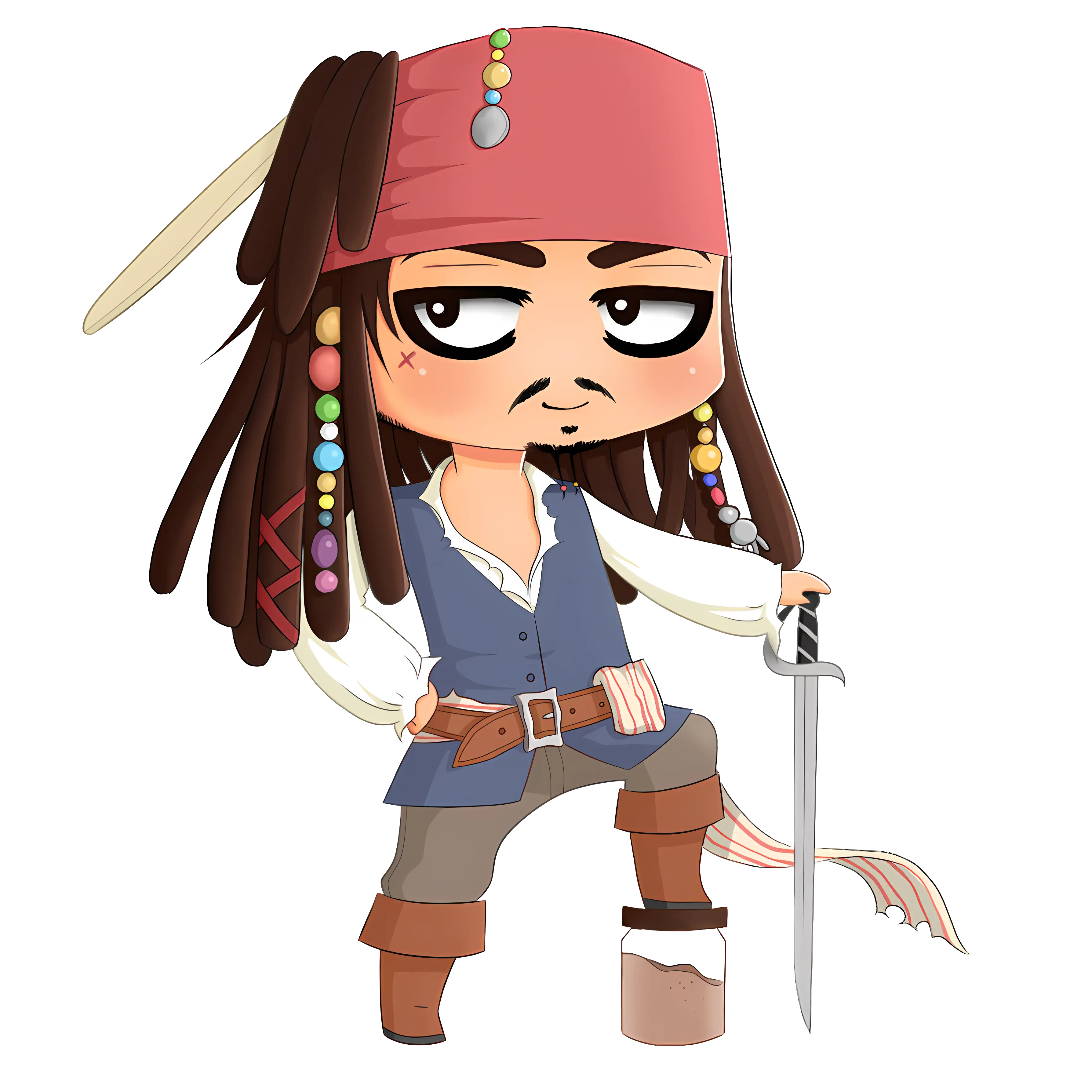 Cute Pirate Cartoon Character