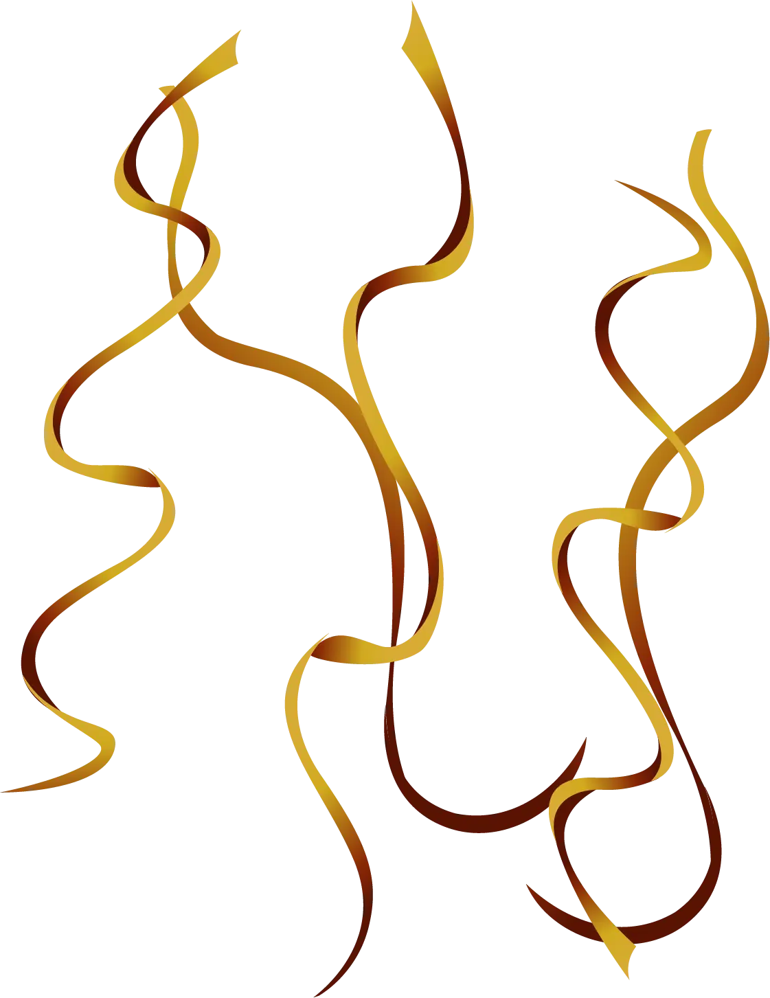 Gold Ribbons for Party Decoration