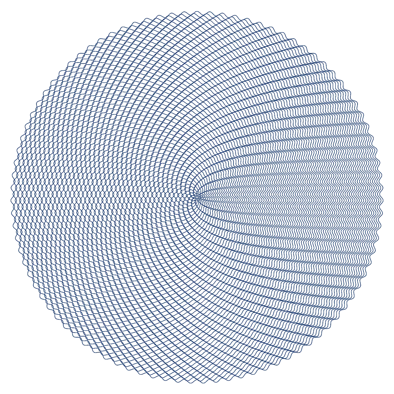 Blue Circular Pattern Geometric Design