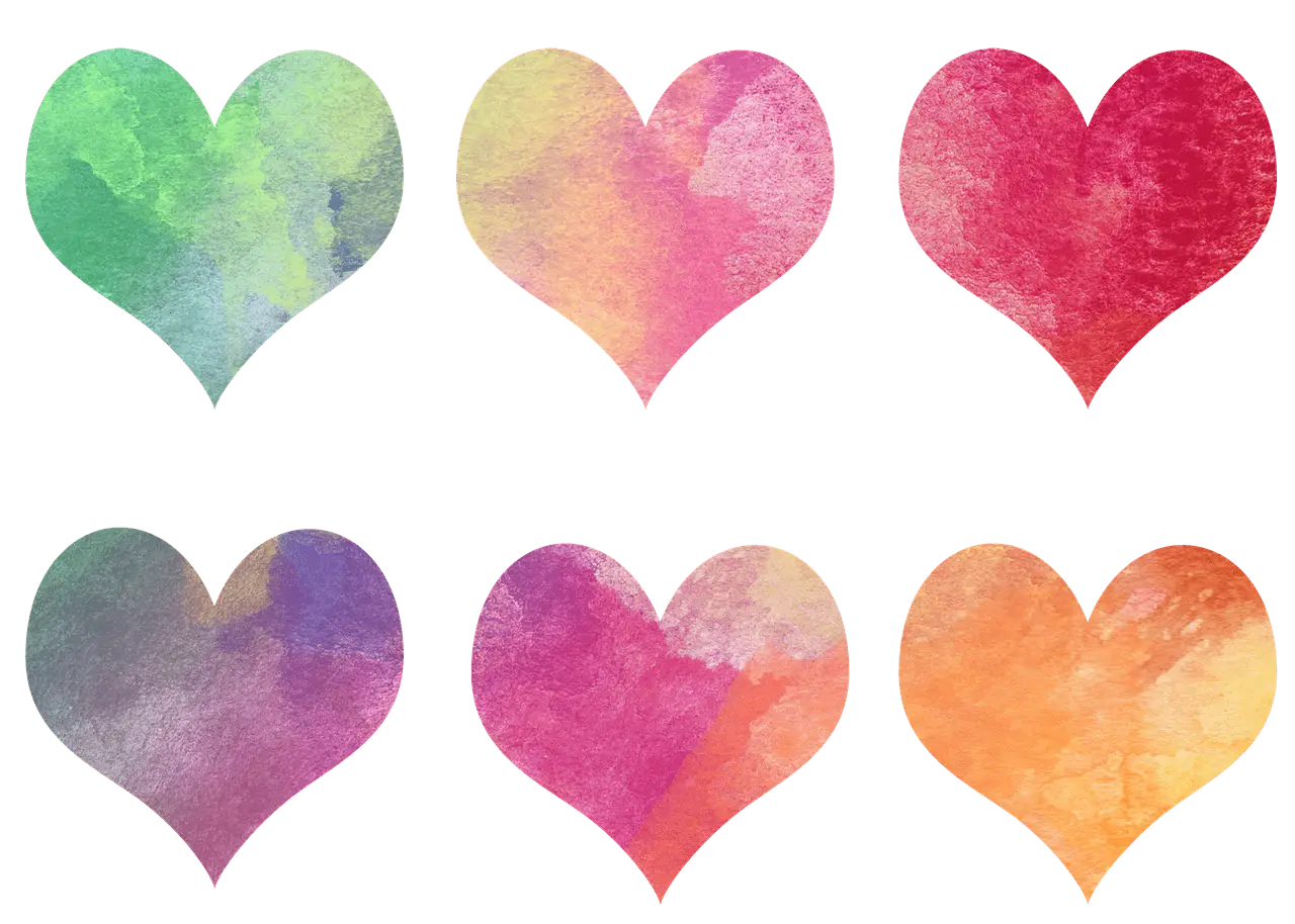 Watercolor Heart Collection