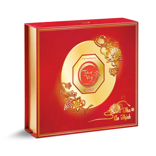 Red Gift Box with Floral Design