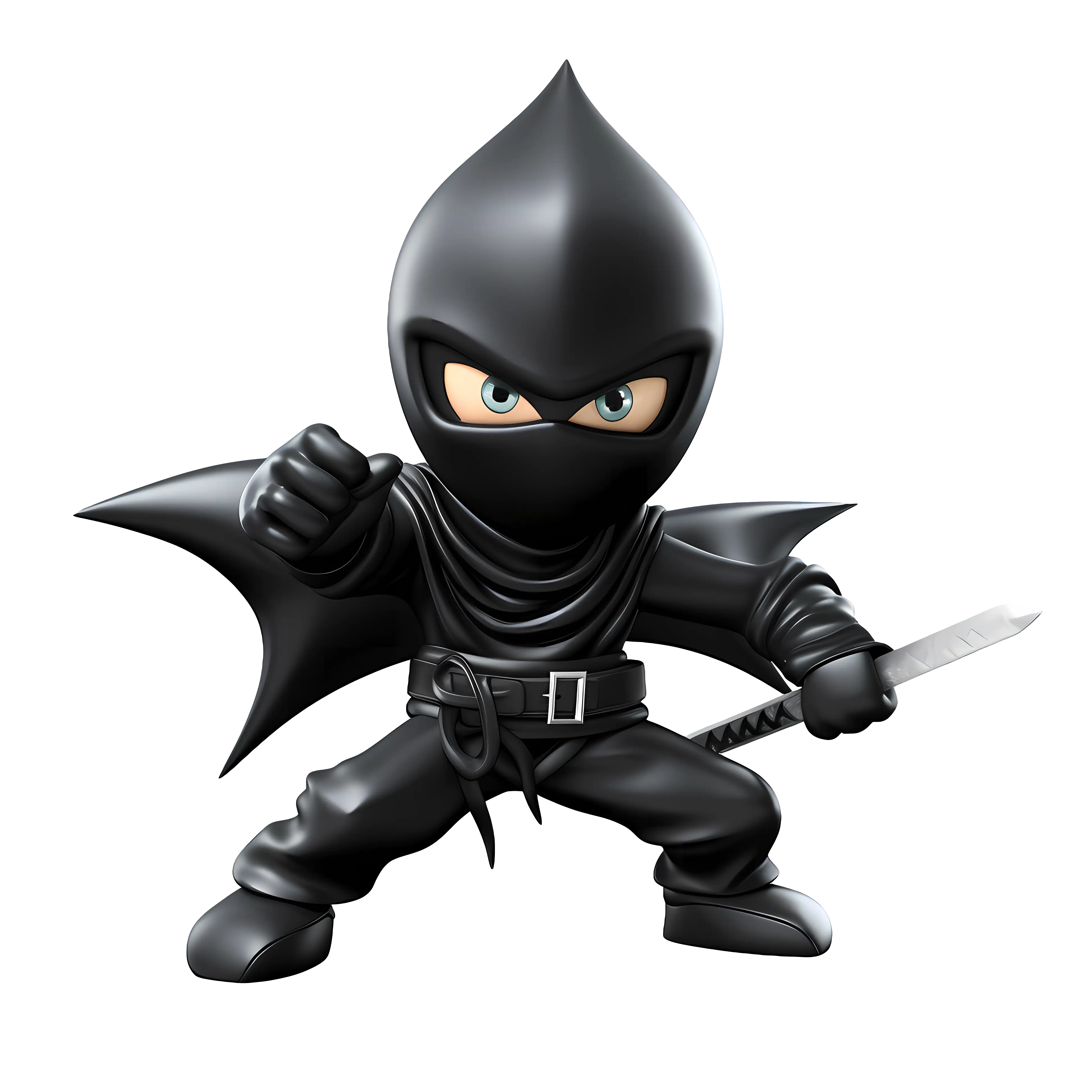 Black Ninja Character Illustration