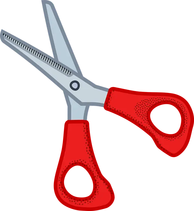 Red-Handled Scissors for Versatile Use