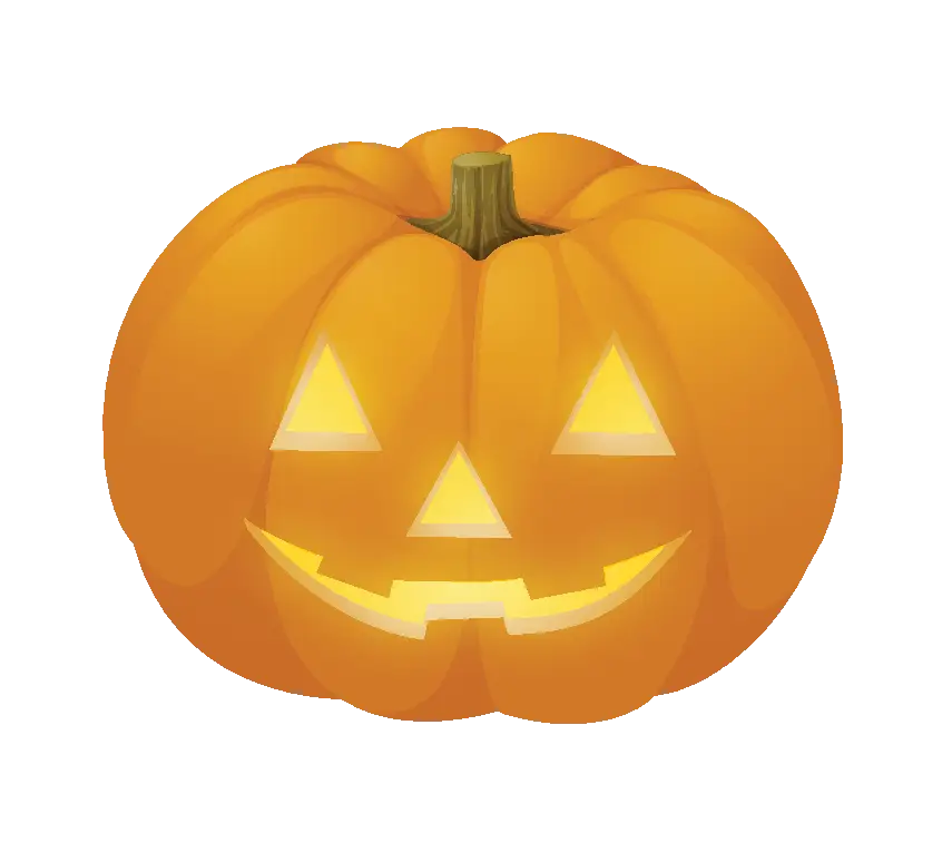Glowing Jack-o&#039;-lantern Pumpkin Illustration